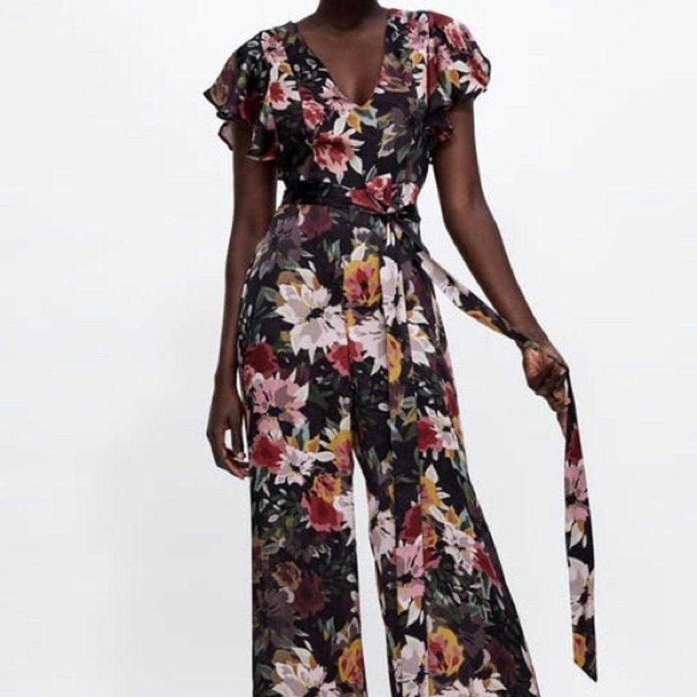 Zara Floral Print Jumpsuit